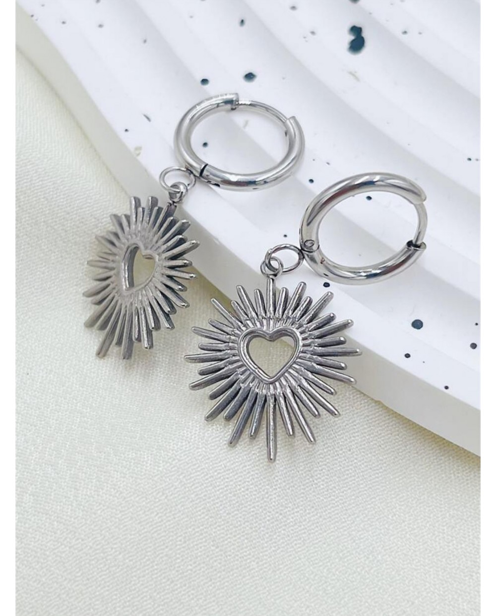 Boucles D'oreilles Enfants En Argent Sterling 925 - Motif Cœur, 5 Mm, Fermeture Sécurisée, Marque Butterfly