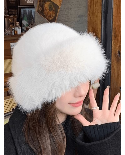 Chapeau en Fausse Fourrure - Blanc