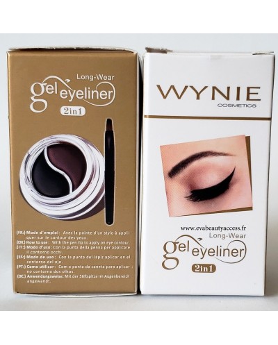 Gel Eye Liner 2 en 1 Noir/Marron - WYNIE