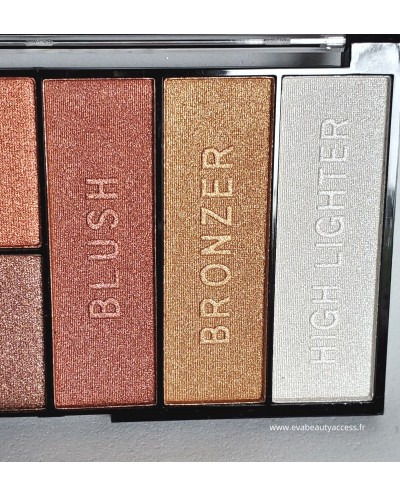 Palette Blush Highlighter Bronzer et Fards à paupières • Palette Pas Cher • Eva Beauty Access