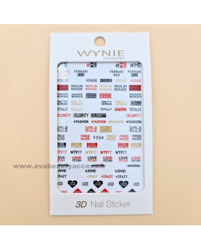 Grande Planche de Stickers Ongles - VOGUE/MOULIN ROUGE - WYNIE