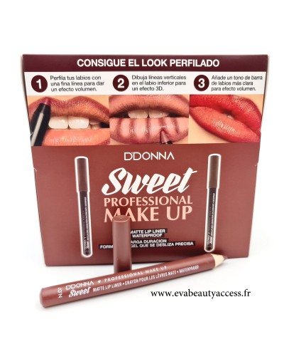 Crayon Contour Lèvre/Ombre Lips "SWEET MAT LIP LINER" N°07 - 11230A - D'DONNA
