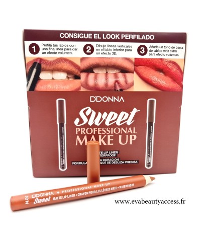 Crayon Contour Lèvre/Ombre Lips "SWEET MAT LIP LINER" N°02 - 11230A - D'DONNA
