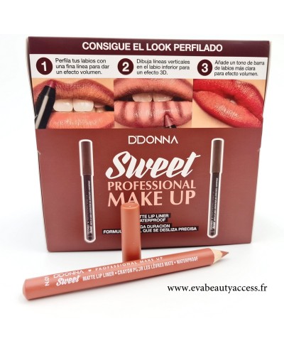 Crayon Contour Lèvre/Ombre Lips "SWEET MAT LIP LINER" N°01 - 11230A - D'DONNA