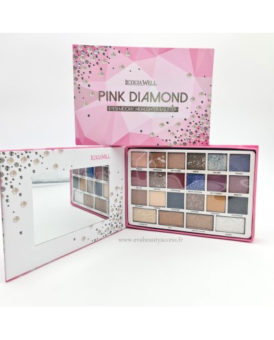 "PINK DIAMOND" Grande Palette Maquillage avec Miroir - LETICIA WELL