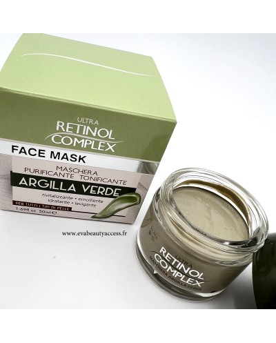 Masque Visage Purifiant Tonifiant à L'Argile Verte - RETINOL COMPLEX
